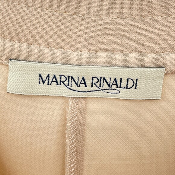 MARINA RINALDI Virgin Wool High Rise Stretch Pleated Slacks Dress Pants EUR 25 - Picture 7 of 9